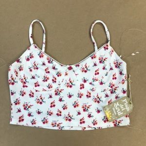 bustier cami rib knit junior top